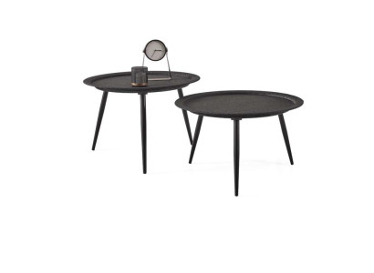 Ensemble de 2 tables basses rondes de designer pour le salon, de haute qualité premium